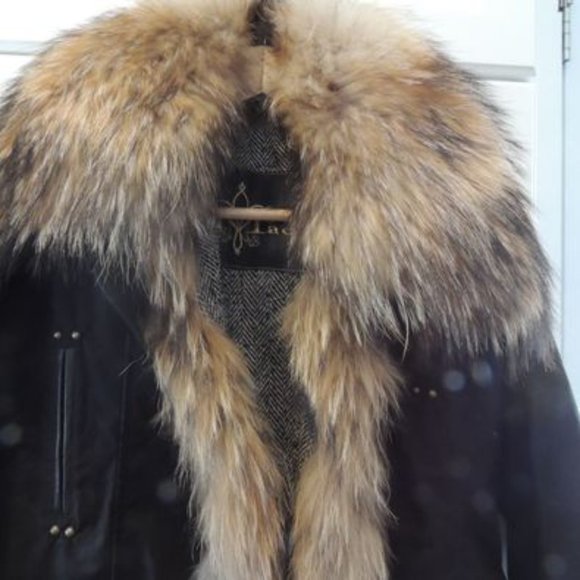 Mackage coat, 2 seasons, black material and leather - Picture 5 of 10